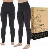 Spodnie sportowe damskie - Brubeck LE1389W Spodnie damskie COOLER czarny S - miniaturka - grafika 1