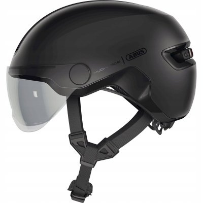 Kask rowerowy Abus Urban Hud-y Ace Led Velvet Black L 57-61cm
