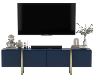 Szafka RTV Nowoczesna Komoda RTV Loft Glamour Granatowy Mat 180 cm - Szafki RTV Szafka RTV Nowoczesna Komoda RTV Loft Glamour Granatowy Mat 180 cm - Szafki RTV - miniaturka - grafika 1