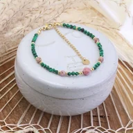 Bransoletki - Bransoletka na rękę stal chirurgiczna pozłacana 14k złotem BST1403 - miniaturka - grafika 1