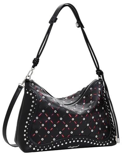 Desigual Yankee, damska torba na ramię, Czarny (Black)