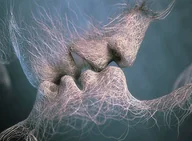 Dekoratorstwo - Haft Diamentowy Pocałunek 45x55 cm - miniaturka - grafika 1