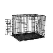Legowiska dla psów - dibea skrzynka transportowa dla psów i małych zwierząt, stabilne pudełko z mocnego drutu, składana/składana, 2 drzwi, z podstawą (rozmiary do wyboru, S-XXXL) DC00491 - miniaturka - grafika 1