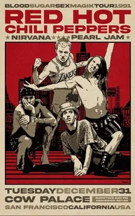 Naklejki na ścianę Hard ROCK Red Hot Chili Peppers 90x60 - Naklejki na ścianę - miniaturka - grafika 1