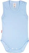 Body dla niemowląt - BODY ramiączko RAMKA bez rękawa NIEBIESKIE r 56 KLEKLE - miniaturka - grafika 1