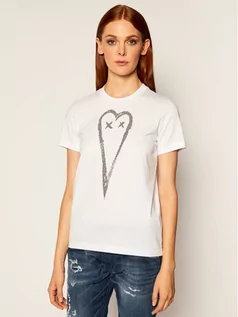 Koszulki i topy damskie - Diesel T-Shirt T-Sily-E53 A00260 0PAZL Biały Regular Fit - grafika 1