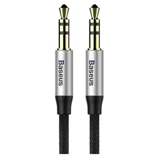 Baseus Yiven AUX miniJack 3,5mm 1m czarno-srebrny - Kable - miniaturka - grafika 1