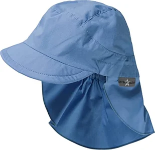 Sterntaler Unisex dziecięca czapka z daszkiem z ochroną karku, bez tasiemek do wiązania czapka dziecięca, aksamitny niebieski, 49 - Czapki damskie - miniaturka - grafika 1