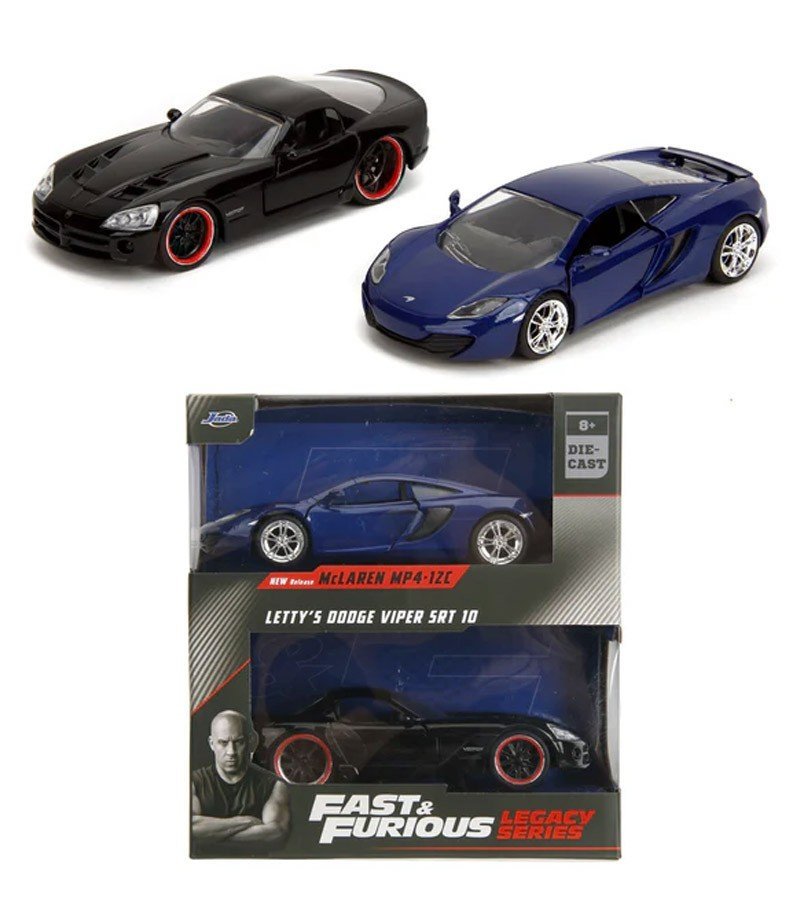 Jada Toys Fast & Furious – Zestaw 2 modeli: McLaren MP4-12C & Dodge Viper SRT, MS-640