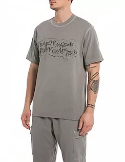 Koszulki męskie - Replay T-shirt męski, 210 Stonehenge Grey, M - grafika 1