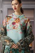 Bluzy damskie - Medicine bluza damska kolor turkusowy wzorzysta - miniaturka - grafika 1