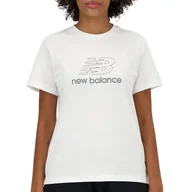 Koszulki i topy damskie - Koszulka New Balance WT41816WT - biała - miniaturka - grafika 1