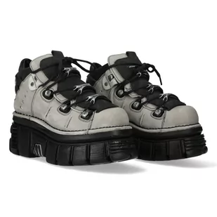 buty NEW ROCK ALASKA PERLA, NOBUCK NEGRO, TOWER NEGRO E14 + LATERAL [M-106-C96]-37 - Półbuty męskie - miniaturka - grafika 1