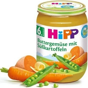 HiPP, Bio, warzywa maślane z batatami, 190 g - Dania dla dzieci - miniaturka - grafika 1