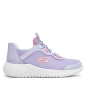 Buty dla dziewczynek - Sneakersy Skechers Bounder-Simple Cute 303585L/LAV Fioletowy - miniaturka - grafika 1
