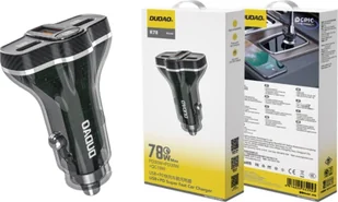 Ładowarka Dudao Ładowarka samochodowa Dudao R78 78W USB-C PD / 2xUSB-A QC - czarna - Ładowarki samochodowe - miniaturka - grafika 1