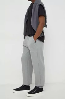 Spodnie męskie - G-Star Raw spodnie dresowe bawełniane kolor szary melanżowe - grafika 1