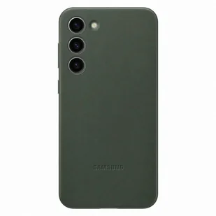 Samsung Leather Cover etui Samsung Galaxy S23+ pokrowiec z naturalnej skóry zielone (EF-VS916LGEGWW) - Etui i futerały do telefonów - miniaturka - grafika 1