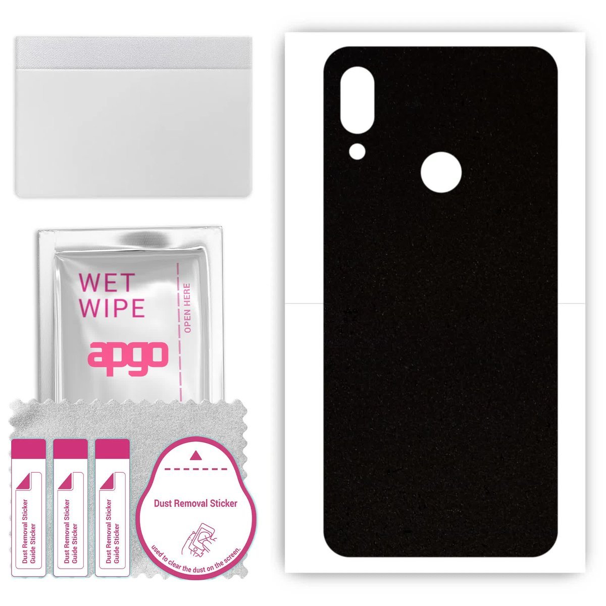 Folia naklejka skórka strukturalna na TYŁ Zamsz do HTC Wildfire E2 - Zamsz Czarny - apgo SKINS