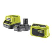 Głośniki przenośne - Ryobi Mini głośnik Bluetooth 18 V (1x 2,0 Ah) | RBTM18-120GL - miniaturka - grafika 1