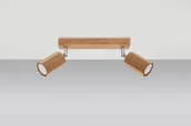 Lampy sufitowe - Sollux Lighting Plafon ZEKE 2 dąb - miniaturka - grafika 1