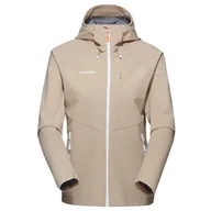 Kurtki i kamizelki sportowe damskie - Kurtka damska Mammut Ultimate Comfort SO Hooded Jacket Women Rozmiar: M / Kolor: beżowy - miniaturka - grafika 1