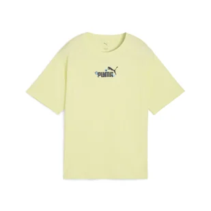 Damska koszulka o luźnym kroju Essentials Nature 2.0 PUMA Gold Moon Yellow - Koszulki sportowe damskie - miniaturka - grafika 1