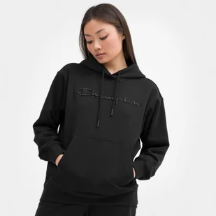 Damska bluza dresowa nierozpinana z kapturem Champion Rochester Hooded Sweatshirt - czarna - CHAMPION - Bluzy sportowe damskie - miniaturka - grafika 1