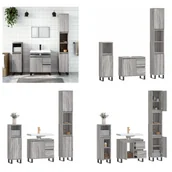 Szafki łazienkowe - vidaXL 3-częściowy zestaw mebli łazienkowych szary drewno Sonoma - Zestaw mebli łazienkowych - Zestawy mebli łazienkowych - Szafka łazienkowa - Meble łazienkowe - miniaturka - grafika 1