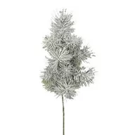 Sztuczne kwiaty - Sztuczna ośnieżona gałąź Sosna z brokatem, 55 cm - miniaturka - grafika 1
