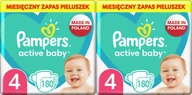 Pieluchy - Pampers Pieluchy Active Baby 4, 9-14 kg, 180 szt. x2 - miniaturka - grafika 1