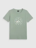 Koszulki i topy damskie - 4F Koszulka w kolorze zielonym - miniaturka - grafika 1