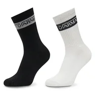 Skarpetki męskie - Zestaw 2 par wysokich skarpet męskich Emporio Armani Underwear 303122 4F328 00121 Kolorowy - miniaturka - grafika 1