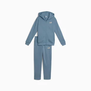 Komplet dresowy dziewczęcy Puma METALLIC HOODED SWEAT SUIT FL niebieski 68972934 - Spodnie sportowe męskie - miniaturka - grafika 1