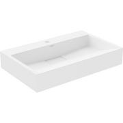 Umywalki - Mexen Ava umywalka nablatowa z konglomeratu 1/O 60 x 38 cm, biała - 23016001 - miniaturka - grafika 1