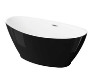 Wanny - Wanna Wolnostojąca Polimat Mango 150X75 Cm Owalna Czarny 519 - miniaturka - grafika 1