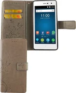 Etui i futerały do telefonów - Etui na telefon komórkowy ZTE Blade L7 etui ochronne etui z klapką etui na kartę szary - miniaturka - grafika 1