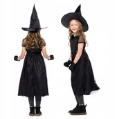 Stroje karnawałowe - Strój Czarownicy Dla Dziewczynki Halloween Karnawał Przebranie Dla Dzieci S - miniaturka - grafika 1