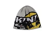 Czapki damskie - Kini Red Bull Rugged Beanie – fajna czapka, sportowa, haftowana grafika, męska, jeden rozmiar, czapka zimowa, stylowa, akcesoria, szara, szary, jeden rozmiar - miniaturka - grafika 1