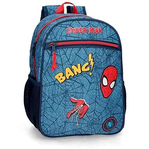 Marvel Spiderman Denim plecak szkolny pasujący do wózków niebieski 27 x 33 x 11 cm Poliester 9,8 L