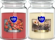 Świece - ZESTAW DUŻA Świeca zapachowa w słoiku BISPOL Aura 100H MIX "11" 2szt. - miniaturka - grafika 1