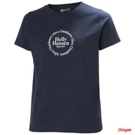 Koszulki i topy damskie - Koszulka damska Helly Hansen Core Graphic T-shirt 2.0 - Navy - miniaturka - grafika 1