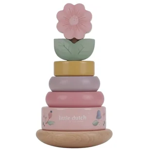 Drewniana piramidka Fairy Garden, Little Dutch - Zabawki sensoryczne - miniaturka - grafika 1