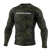 Kimona, stroje i obuwie - Extreme Hobby Rashguard Męski Długi Rękaw Havoc Khaki XL - miniaturka - grafika 1