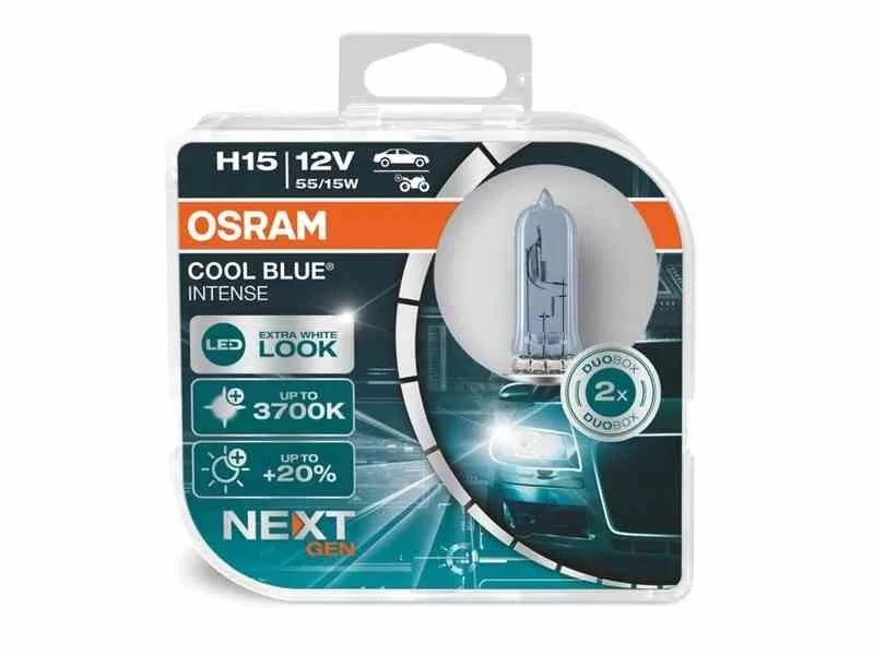 Żarówki OSRAM H15 12V 15/55W PGJ23t-1 Cool Blue Intense, Next Generation, +100%, 2 szt.