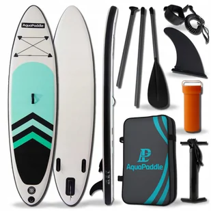 Deska Sup 320 cm AquaPaddle Zestaw Paddleboard Wiosło Pompka Plecak 180 kg - Plecaki - miniaturka - grafika 1