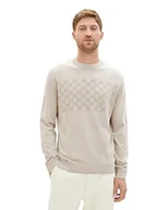 Swetry męskie - TOM TAILOR sweter męski, 26199 - Beige Alfalfa, S - miniaturka - grafika 1