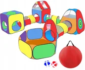 Namioty i tipi dla dzieci - NAMIOT Z TUNELAMI DLA DZIECI SUCHY BASEN DOMEK DLA DZIECI ZESTAW XXL tarcza - miniaturka - grafika 1