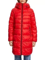 Płaszcze damskie - ESPRIT Z recyklingu: pikowany płaszcz z kapturem, 630/czerwony, XXS - miniaturka - grafika 1
