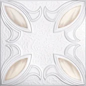 Sztukateria - Kaseton sufitowy z polistyrenu Tulip beż 2 m² 50 x 50 cm DMS - miniaturka - grafika 1